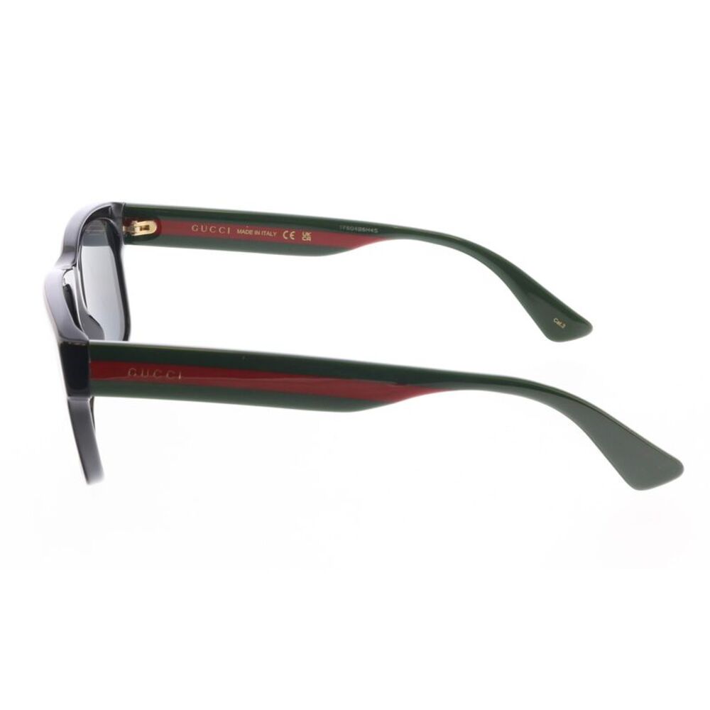 Gucci GG0340S-006 Rectangle Frame Sunglasses with Green-Red Detail - Picture 3 of 5